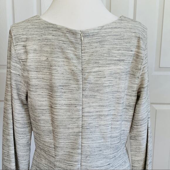 Old Navy Dress Light Gray Textured Scoop Neck 3/4 Sleeve Shift Dress Large NEW - Picture 6 of 13